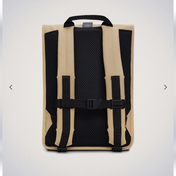 RAINS Rolltop Rucksack Sand - Picture 4 of 9